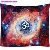 Plus Minus Co Indian Buddha Statue Meditation 7 Chakra Tapestry Wall, view 2