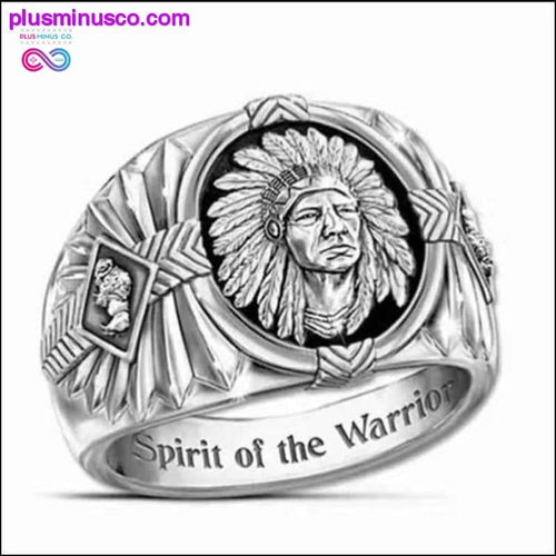 Plus Minus Co Indian Totem Ring SPIRIT OF THE WARRIOR Inscribed To Viking