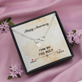Plus Minus Co Infinity Pendant with Initial Necklace, Wedding Anniversary, view 3