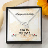 Plus Minus Co Infinity Pendant with Initial Necklace, Wedding Anniversary, view 4