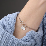 Plus Minus Co Infinity Pendant with Initial Necklace, Wedding Anniversary, view 5