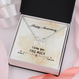Plus Minus Co Infinity Pendant with Initial Necklace, Wedding Anniversary, view 6