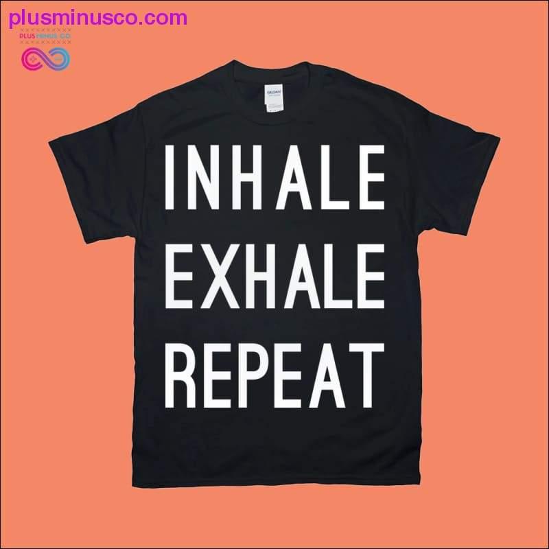 Plus Minus Co INHALE EXHALE REPEAT | Black & White print T-Shirts
