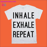 Plus Minus Co INHALE EXHALE REPEAT | Black & White print T-Shirts, view 2