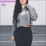Plus Minus Co InstaHot Letter Print SQUAT Hoodies Women Hooded Autumn, view 2