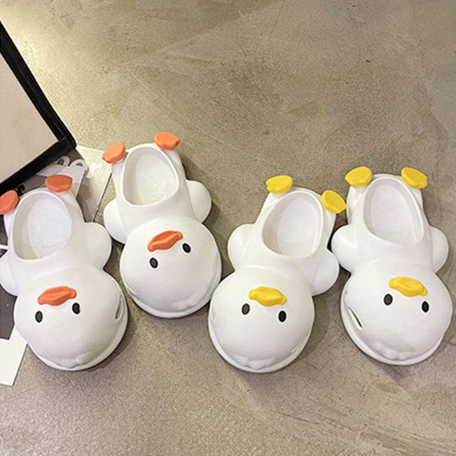 Plus Minus Co Internet Celebrity Cheering Duck Inspired Trendy Comfortable Slip-on Sandals Cute Animal Design Slides