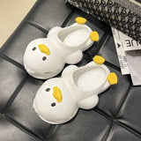 Plus Minus Co Internet Celebrity Cheering Duck Inspired Trendy Comfortable Slip-on Sandals Cute Animal Design Slides, view 2