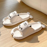 Plus Minus Co Internet Celebrity Cheering Duck Inspired Trendy Comfortable Slip-on Sandals Cute Animal Design Slides, view 4