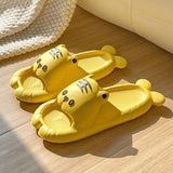 Plus Minus Co Internet Celebrity Cheering Duck Inspired Trendy Comfortable Slip-on Sandals Cute Animal Design Slides, view 6