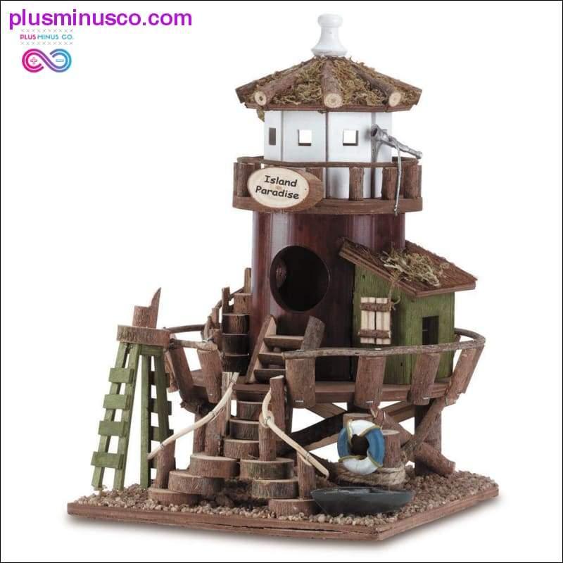 Plus Minus Co Island Paradise Wood Birdhouse ll PlusMinusco.com