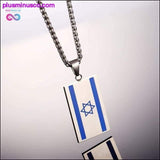 Plus Minus Co Israel Flag Necklace Gold Color Stainless Steel Pendant &, view 6