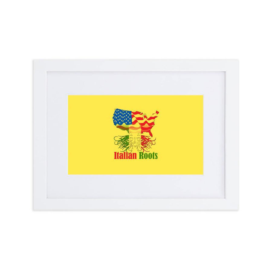 Plus Minus Co Italian Roots Matte Paper Framed Poster With Mat