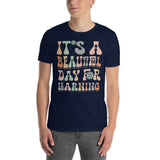 Plus Minus Co Its a Beautiful Day For Learning Groovy Waves style T-Shirt, Teacher Life Shirt, Teacher Gift, Retro Teacher Students Unisex T-Shirt, view 2