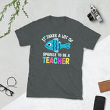 Plus Minus Co its a beautiful day for learning Unisex Tee, view 3