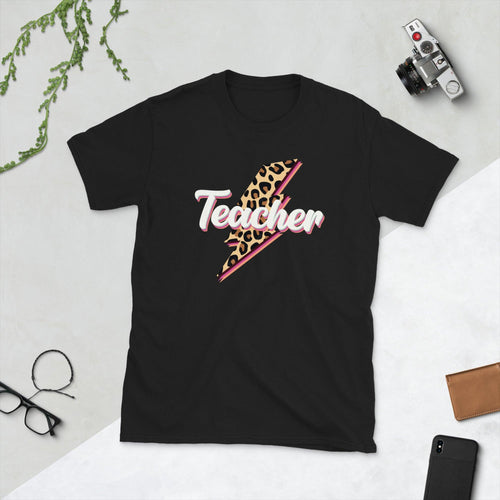 Plus Minus Co Teacher leapord design Unisex Tee