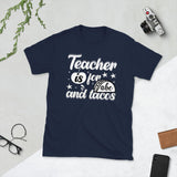 Plus Minus Co Teacher is for ABC and Tacos Unisex Tee, view 2