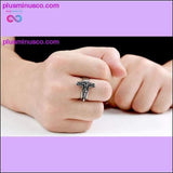 Plus Minus Co Jesus Cross Ring 316L Stainless Steel Cool High Quality Men, view 2