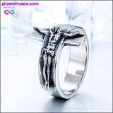 Plus Minus Co Jesus Cross Ring 316L Stainless Steel Cool High Quality Men, view 6