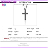 Plus Minus Co Jesus Necklace For Men Unisex Hip Hop Cool Long Chain, view 5