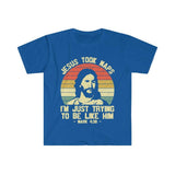 Plus Minus Co Jesus took naps, I'm just trying to be like him, Mark 4:38 ,Funny Religious Shirt,Humorous Jesus Nap Tee,Nap Queen Outfit,Gift For Nap Lover, view 2