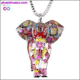 Plus Minus Co Jungle Elephant Choker Necklace and Pendant - Fashionable, view 2