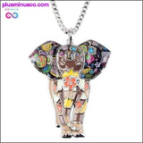Plus Minus Co Jungle Elephant Choker Necklace and Pendant - Fashionable, view 6