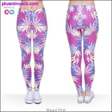 Plus Minus Co Jungle Marijuana Leaf Leggings, view 4