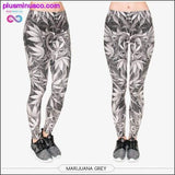 Plus Minus Co Jungle Marijuana Leaf Leggings, view 5