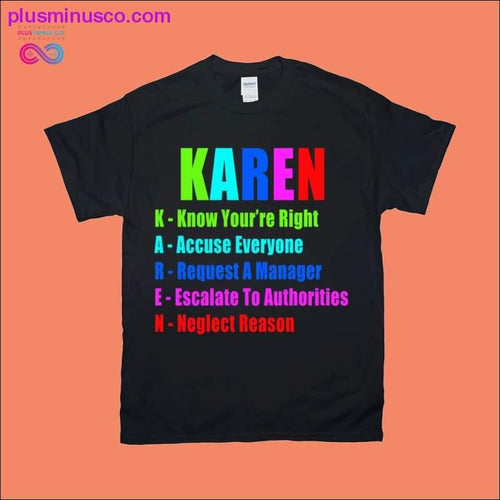 Plus Minus Co Karen Meme Definition T-Shirts