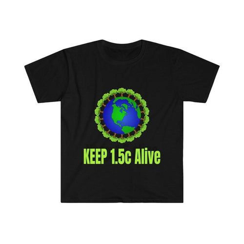 Plus Minus Co Keep 1.5c alive, save the earth Unisex Softstyle T-Shirt