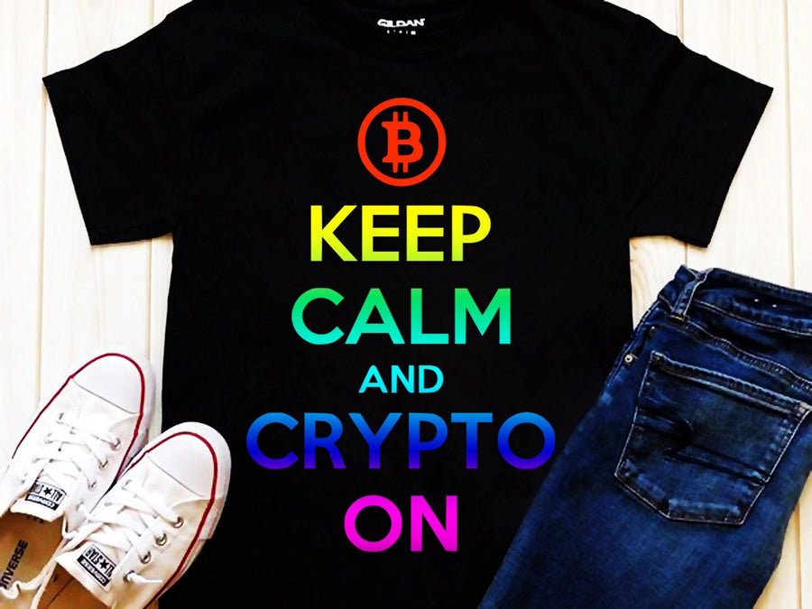 Plus Minus Co Keep Calm And Crypto On | Bitcoin TEE,HODL CRYPTO, Bitcoin, Bitcoin gift ideas, Plan B Bitcoin