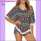 Plus Minus Co Kenancy Crochet Batwing Sleeve Women Blouse Summer Beach, view 2