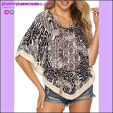 Plus Minus Co Kenancy Crochet Batwing Sleeve Women Blouse Summer Beach, view 4