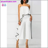 Plus Minus Co Kenancy Women Jumpsuits Casual Female Strapless Lotus Leaf, view 2