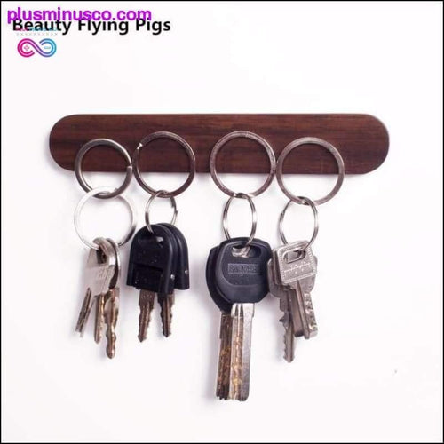 Plus Minus Co Key wood storage device wall logs key ring multifunctional
