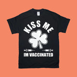 Plus Minus Co Kiss Me Im Vaccinated T-Shirts,Pro Vaccine,Pro Science, Retro, Funny Vaccine Vaccination Shirt, Hug Me I Am Vaccinated, Vaccine Awareness,, view 3