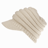 Plus Minus Co Knitted Baseball Cap Messy Bun Beanie Women Ponytail Beanies Autumn Winter Hats Female Soft Knitting Caps Warm Ladies Skullies, view 4