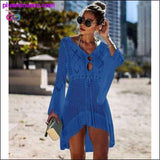 Plus Minus Co Knitting Swimwear Mesh Sexy Tunic Robe Cover Up Bikini, view 4