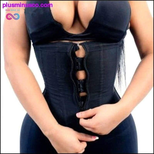 Plus Minus Co Korsett Body Shaper Latex Taille Trainer Zipper Unterbrust