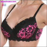 Plus Minus Co Lace Bras for Women Lingerie Floral Unlined Underwired Sexy, view 2