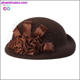 Plus Minus Co Ladies Fedora Wool Hat - Girls w/ Flowers Dome Wool Cap &, view 4