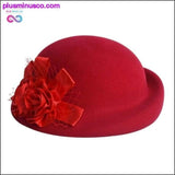 Plus Minus Co Ladies Fedora Wool Hat - Girls w/ Flowers Dome Wool Cap &, view 6