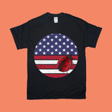 Plus Minus Co Ladybug Round | American Flag Distressed Dark T-Shirts, view 2
