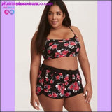 Plus Minus Co Large Cup Women Retro Halter Neck Cross Swimwear, view 4