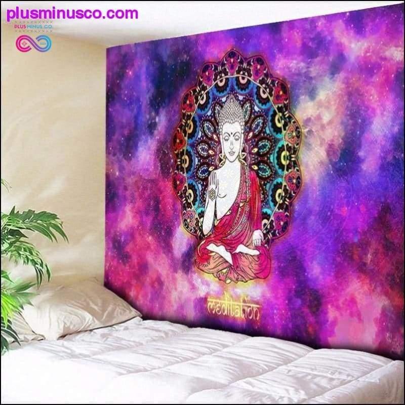 Plus Minus Co Large Size Retro Buddha Decorative Galaxy Tapesties Indian