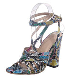 Plus Minus Co Large Size Thick Heel Hollowed Fashion Open Toe European and American Style Sandals, view 5