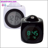 Plus Minus Co LCD Projection LED Display Time Digital Alarm Clock Talking, view 2