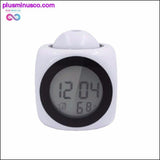 Plus Minus Co LCD Projection LED Display Time Digital Alarm Clock Talking, view 6