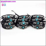 Plus Minus Co Leather Blue Charm Zodiac Bracelet, view 5