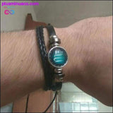 Plus Minus Co Leather Blue Charm Zodiac Bracelet, view 6